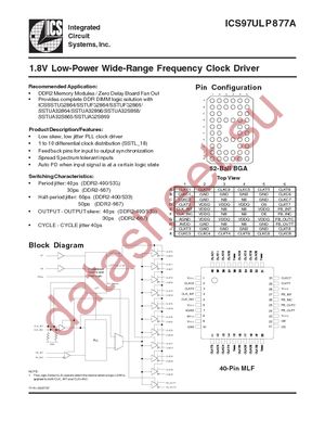 ICS97ULP877AHT datasheet  